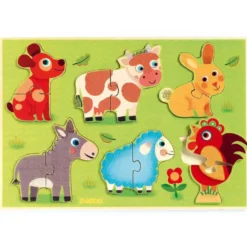 PUZZLE BOIS 12 PIECES COUCOU COW