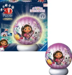 PUZZLE 3D BALL 72 PIECESILLUMINE GABBY ET LA MAISON MAGIQUE
