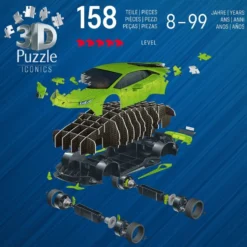 PUZZLE 3D LAMBORGHINI HURACAN EVO - EDITION VERTE