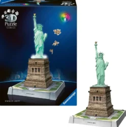 PUZZLE 3D STATUE DE LA LIBERTE ILLUMINEE