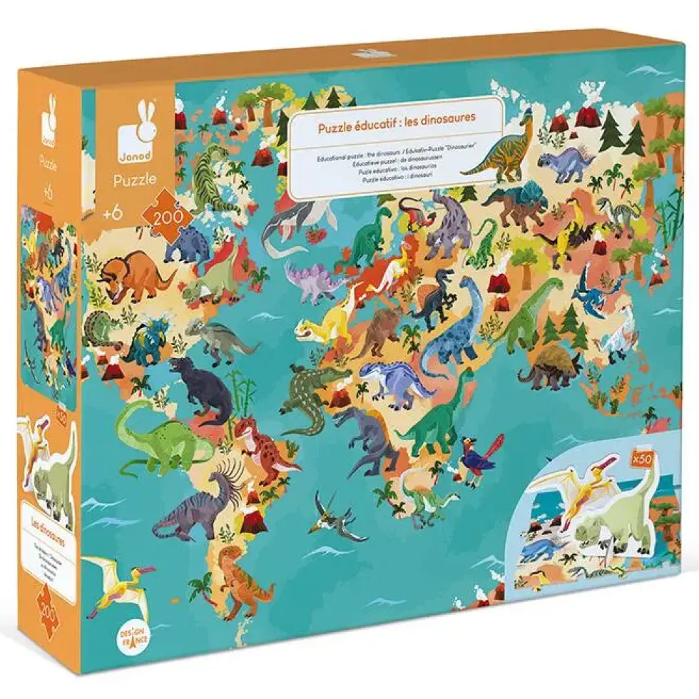 PUZZLE EDUCATIF - LES DINOSAURES - 200 PIECES