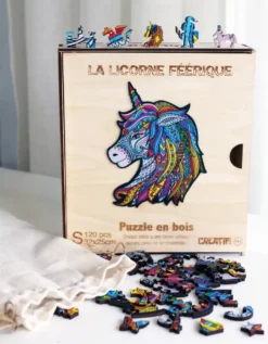 PUZZLE EN BOIS - LA LICORNE FEERIQUE