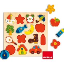 PUZZLE EN BOIS 15 PIECES FORMES SILHOUETTES