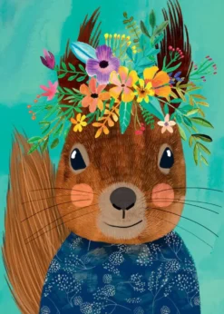 PUZZLE FLORAL FRIENDS SWEET SQUIRREL - 1000 PIECES