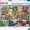 PUZZLE 1000 PIECESANIMAUX, ALIENS ET NINJAS