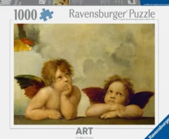 PUZZLE 1000 PIECES ART COLLECTION – PUTTI, DETAIL DE LA MADONE SIXTINE DE RAPHAEL