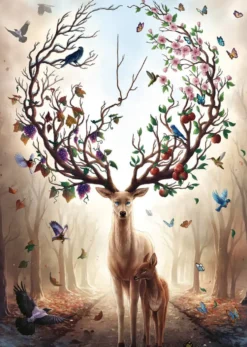 PUZZLE 1000 PIECES - CERF FANTASTIQUE