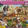PUZZLE 150 PIECES - CHIENS ET CHATS EN PIQUE-NIQUE