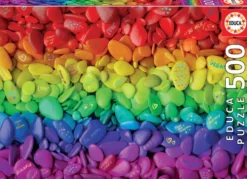 PUZZLE 500 PIECES - COLLAGE PIERRES DE COULEUR