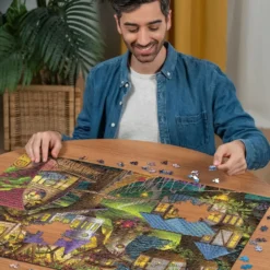 PUZZLE 1500 PIECES ​ CREPUSCULE A LA CIME DES ARBRES