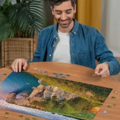 PUZZLE 1000 PIECES - DES RACINES ET DES AILES - VUE SUR LES FALAISES D'ETRETAT