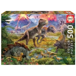 PUZZLE 500 PIECES DINOSAURES