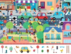 PUZZLE 30 PIECES - EN VILLE - CHERCHE ET TROUVE