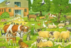 PUZZLE 100 PIECES - FAMILLES D’ANIMAUX A LA FERME