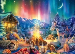 PUZZLE 1000 PIECES - FEU DE CAMP SOUS LES ETOILES