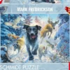 PUZZLE 1000 PIECES - LABRADOR NOIR DANS LA NEIGE