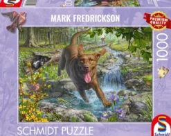 PUZZLE 1000 PIECES - LABRADOR RETRIEVER EN PROMENADE AU PRINTEMPS
