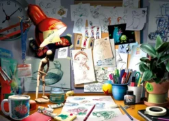 PUZZLE 1000 PIECES - LE BUREAU DE L’ARTISTE -DISNEY PIXAR