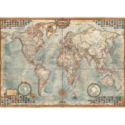 PUZZLE 1500 PIECES LE MONDE CARTE POLITIQUE