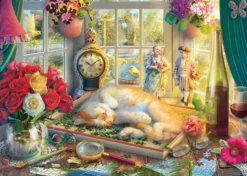 PUZZLE 1000 PIECES - L’HEURE DU PUZZLE POUR LE CHAT