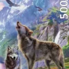PUZZLE 500 PIECES - LOUPS SUR LES ROCHERS