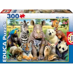 PUZZLE 300 PIECES PHOTO DE CLASSE ANIMAUX