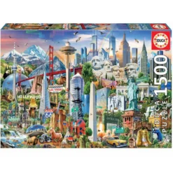 PUZZLE 1500 PIECES SYMBOLES D'AMERIQUE DU NORD
