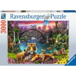 PUZZLE 3000 PIECES TIGRES AU LAGON