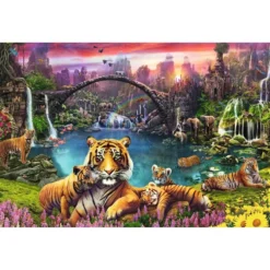 PUZZLE 3000 PIECES TIGRES AU LAGON