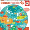 PUZZLE ROND 28 PIECES - SOUS LA MER