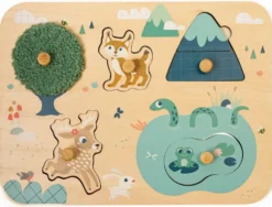 PUZZLE SENSORIEL DE LA MONTAGNE EN BOIS