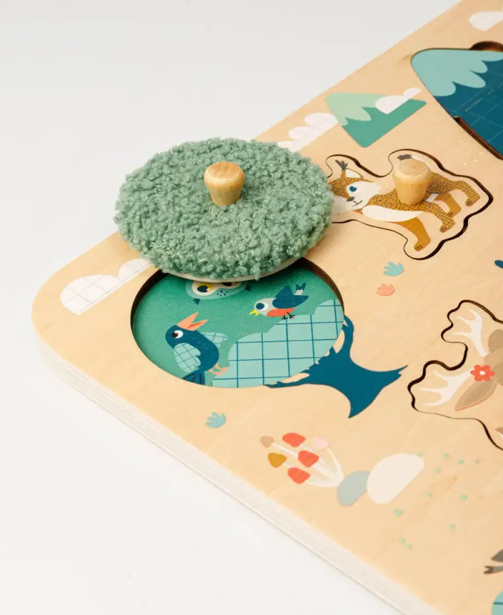 PUZZLE SENSORIEL DE LA MONTAGNE EN BOIS