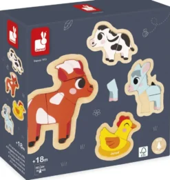 4 PUZZLES EVOLUTIFS - FERME