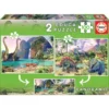 2 PUZZLES 100 PIECES DINO WORLD