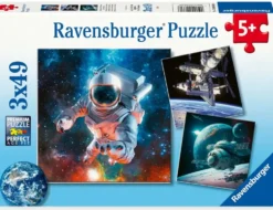 PUZZLES 3X49 PIECES – AVENTURE DANS L’ESPACE