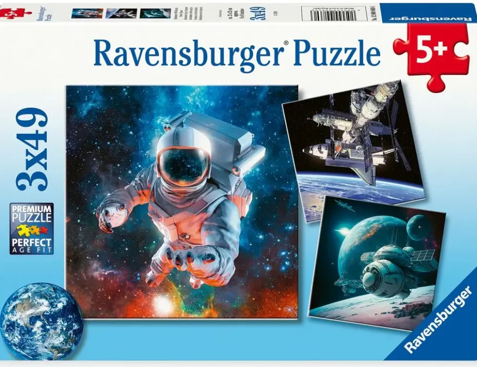 PUZZLES 3X49 PIECES – AVENTURE DANS L’ESPACE