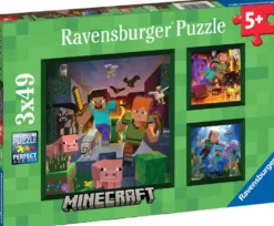 PUZZLES 3X49 PIECES - BIOMES DE MINECRAFT