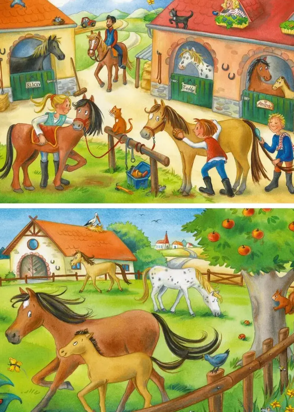 PUZZLES 2 X12 PIECES– VACANCES AU CENTRE EQUESTRE
