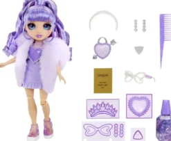 RAINBOW HIGH CRISTAL POUPEE MANNEQUIN 27 CM - VIOLET