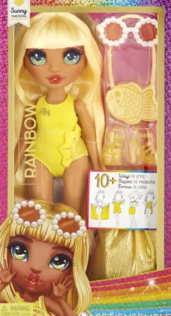 RAINBOW HIGH SWIM ET STYLE POUPEE MANNEQUIN 27CM - SUNNY JAUNE