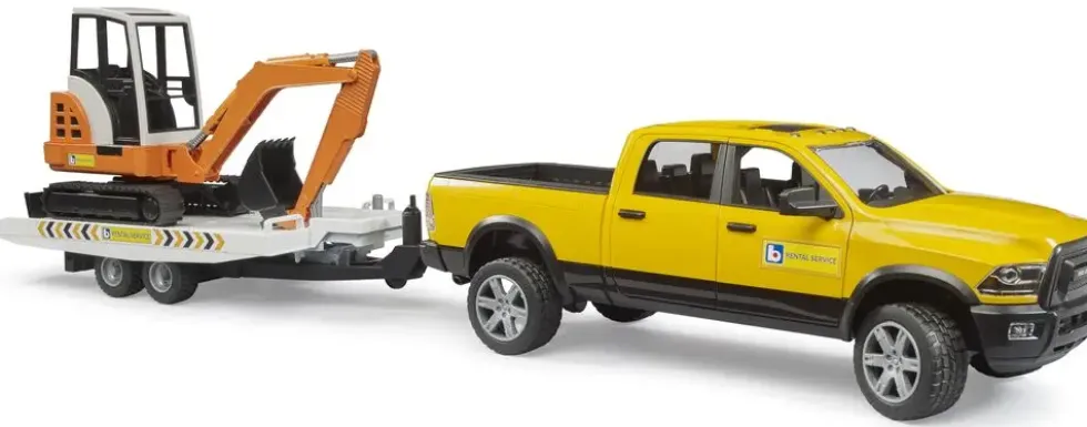 RAM POWER 2500 RENTAL SERVICE AVEC MINI PELLE ET REMORQUE