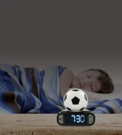 REVEIL DIGITAL AVEC VEILLEUSE BALLON DE FOOT ET EFFETS SONORES