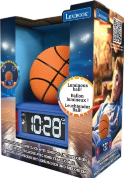 REVEIL VEILLEUSE BASKET AVEC EFFETS SONORES ET LUMINEUX