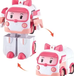 ROBOCAR POLI - VEHICULE TRANSFORMABLE 2 EN 1 - AMBRE L'AMBULANCE