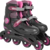 ROLLERS AJUSTABLES 4 ROUES ROSE - TAILLE 36-39 AVEC SAC