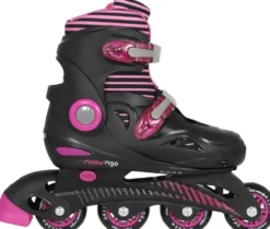 ROLLERS EN LIGNE AJUSTABLES TAILLE 33-36 ROSE