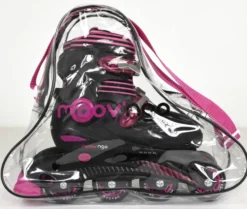 ROLLERS EN LIGNE AJUSTABLES TAILLE 33-36 ROSE