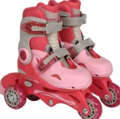 ROLLERS EVOLUTIFS 3 ROUES TAILLE 27-30 ROSE