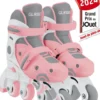 ROLLERS LEARNING 2-EN-1 EVOLUTIFS ENFANT TAILLE 30 A 33 ROSE