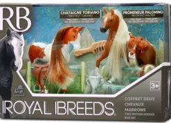 ROYAL BREEDS -COFFRET DEUX CHEVAUX MARRONS